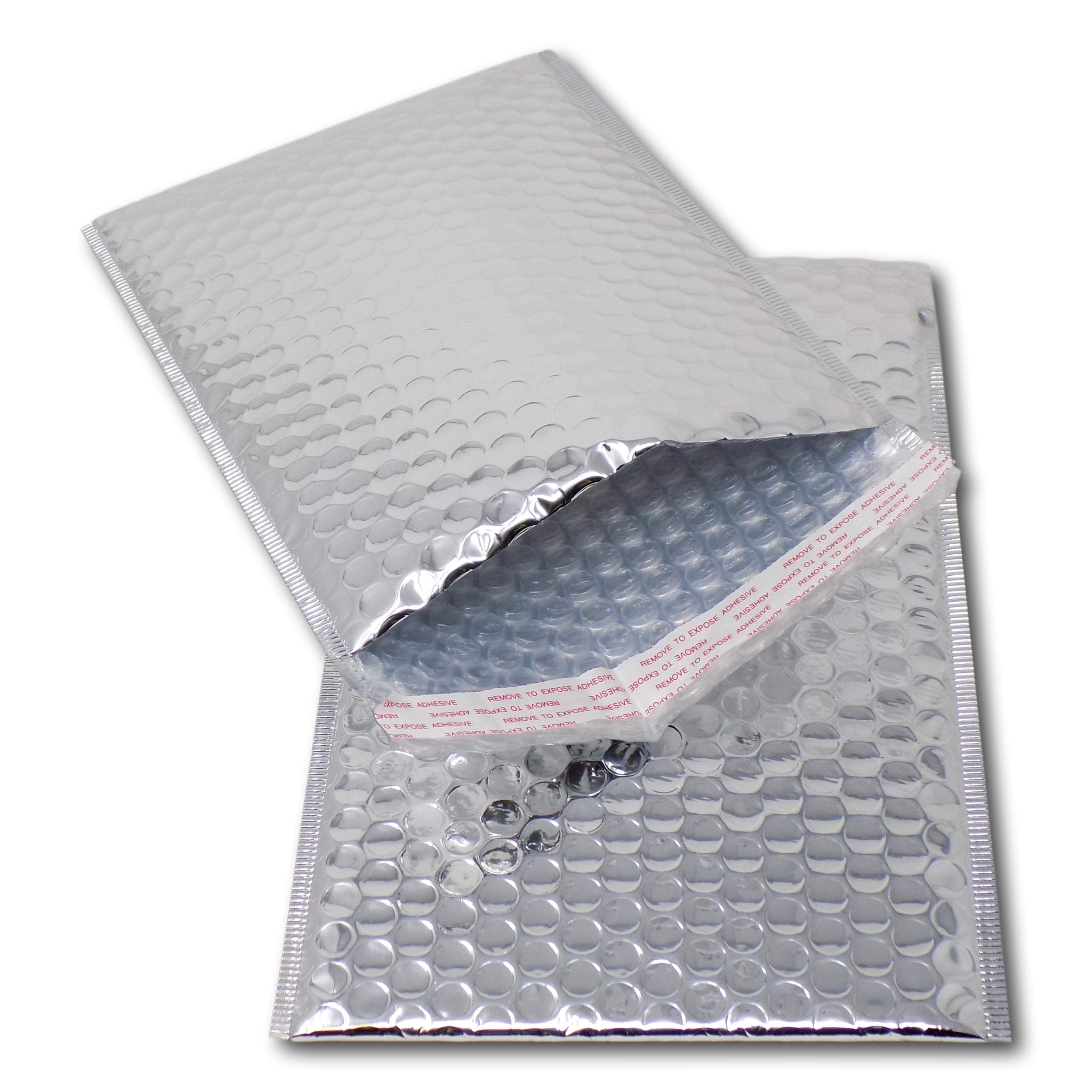EPOSGEAR 10 Silver Shiny Metallic Foil Bubble Padded Bag Mailing Envelopes - Perfect for Marketing, Promotions or and Alternative to Gift wrap (A5 / C5 (DVD) - 250mm x 180mm)