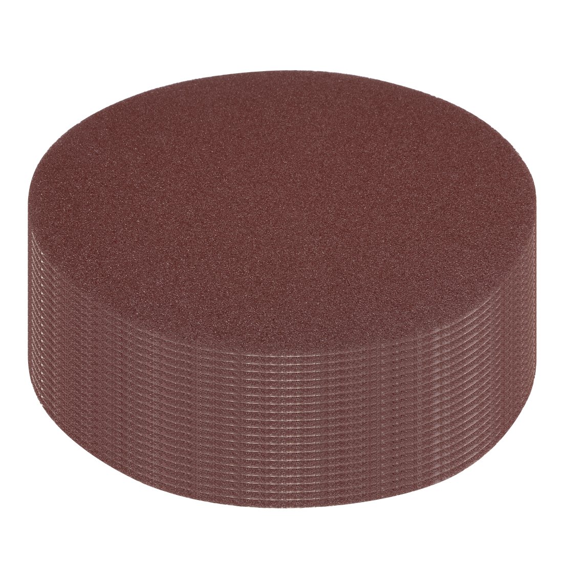 sourcingmap 20Pcs 7 Inch Hook and Loop Sanding Disc 80 Grits Flocking Sandpaper for Random Orbit Sander