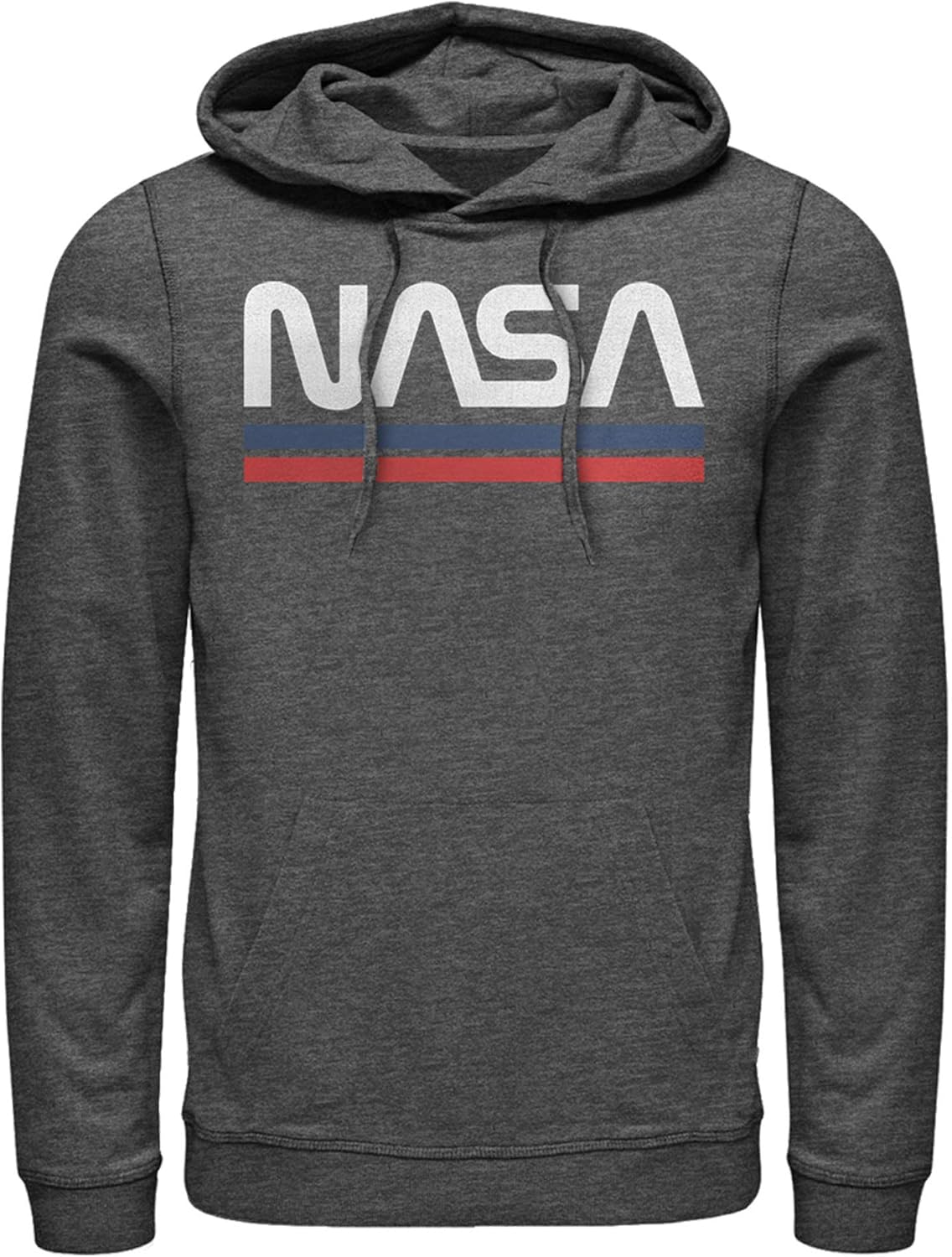 Amazon.com: Men's NASA Stripe Minimal Logo Vintage Pull Over Hoodie: Clothing