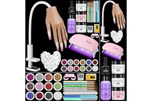 Wilfniee Practice Hand for Acrylic Nails Kit: Fake Silicone Hands Nail Mannequin Hand for Nail Extensions Nail Caving - Flexible Practice Nails Hand Set for Beginner Salon Home