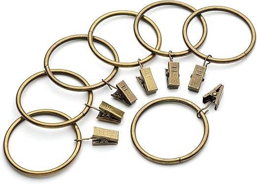 Amazon Com Perfect Order Iron Metal Curtain Clip Rings 2 Inch