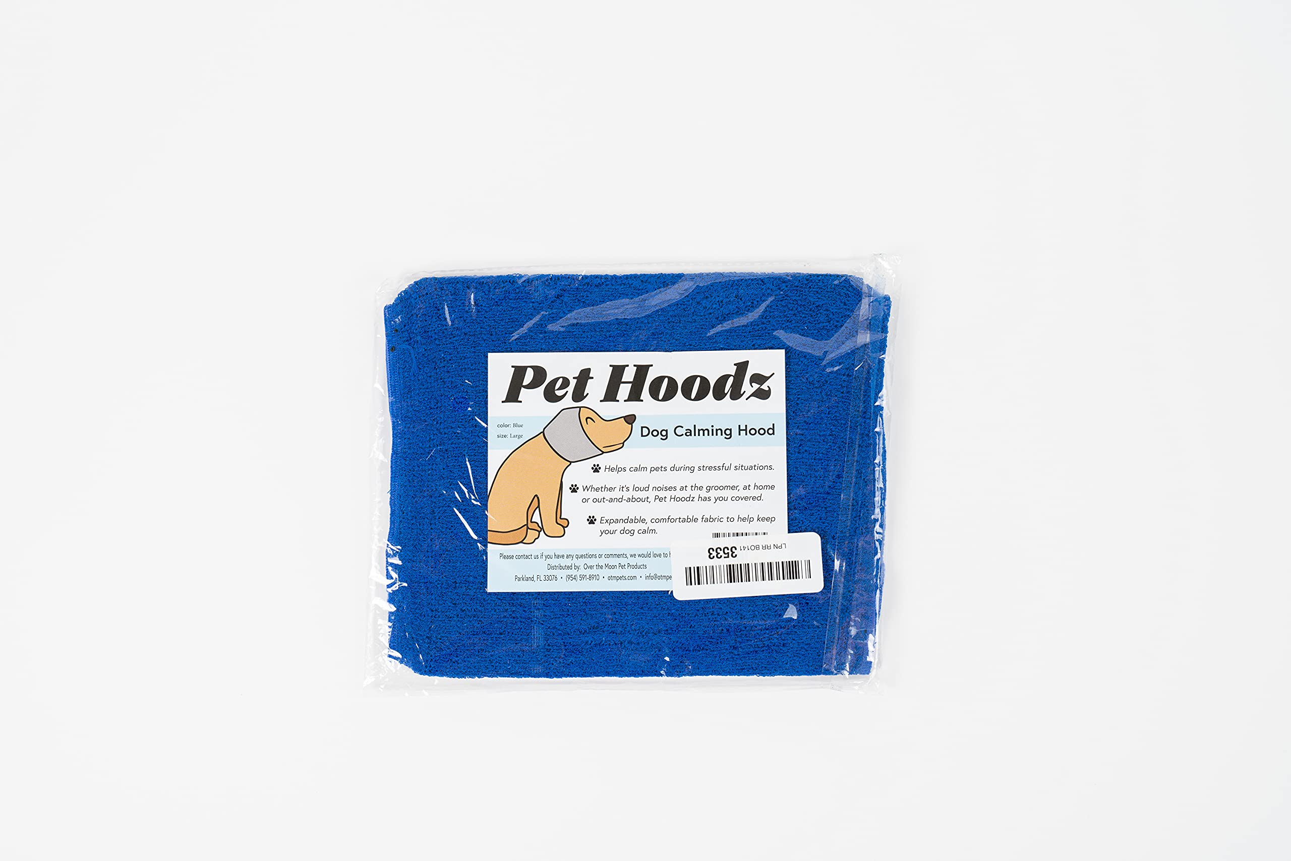 Pet Hoodz for Dogs-Anxiety, Grooming, Calming, Ear Protection, Compression, Pet Hoodie, Dog Hoodie (Small, Blue)