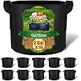 Gardzen 10-Pack 2 Gallon Grow Bags, Aeration Fabric Pots with Handles, Heavy Duty Cloth Pots for Plants
