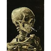 Palace Learning Vincent Van Gogh (Skull with Cigarette, 1885) Art Poster Print - 18 x 24 LAMINATED - Van Gogh Skeleton
