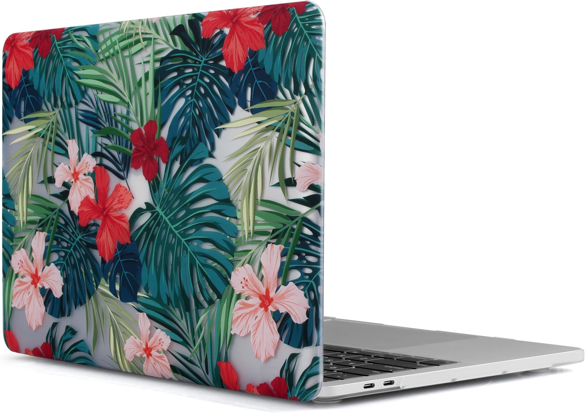 iDOO 2017 & 2016 Release MacBook Pro 13 Inch Model A1706/A1708 Protective Hard Case, Soft Touch Plastic Shell Cover for Newest Macbook Retina 13 With or without Touch Bar and Touch ID- Tropical Palms