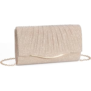 XquiziFit Glitter Women's Evening Handbags Evening Bag Clutch Purses for Women Formal Rhinestone Evening Clutch