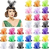 Jexine 30 Pcs 1920s Flapper Headband Bulk for Women Roaring 20s Hair Costume Flapper Headpiece (Bright Colors)