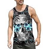 Goodstoworld Mens 3D Tank Top Novelty Graphic Breathable Quick Dry Sleeveless Beach Shirt S-4XL