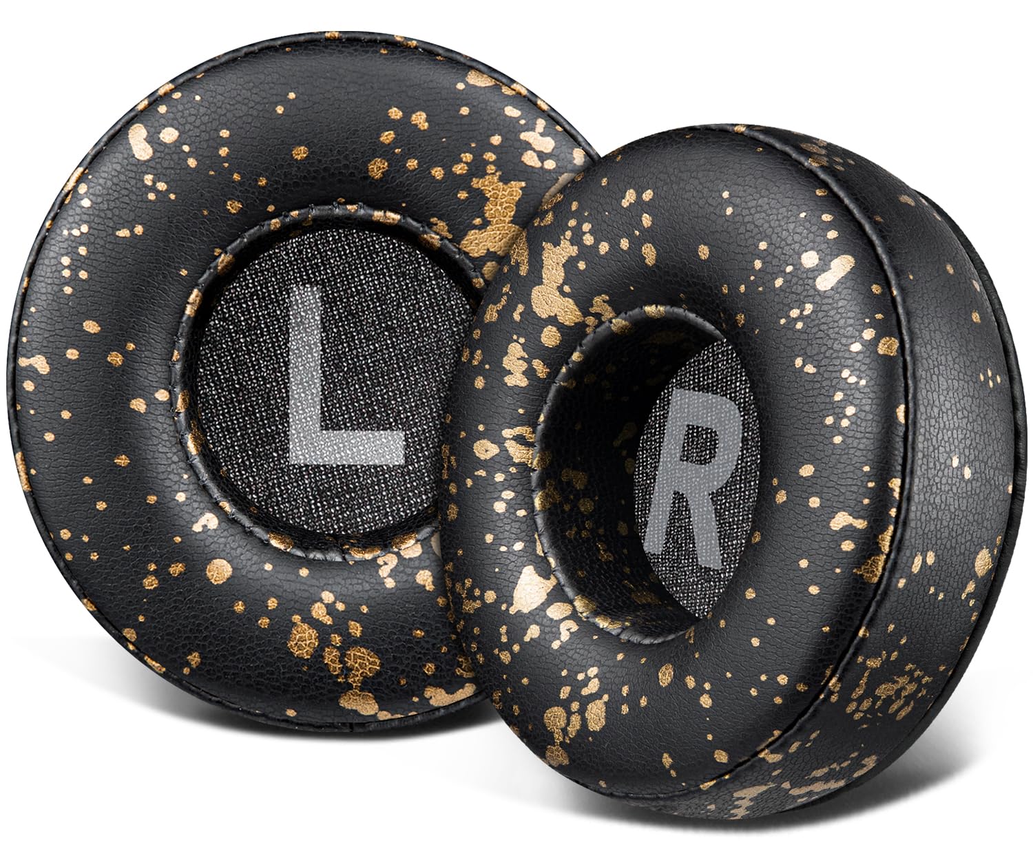 SOULWIT Earpads Replacement for Sony WH-CH500/CH510/CH520,MDR-ZX100/ZX110/ZX110NC/ZX220/XB200/ZX300/ZX330BT,MDR-V100/V150/V200/V250/V300/V400, Ear Pads Cushions for DR-BT101 (70mm PL Black Gold)