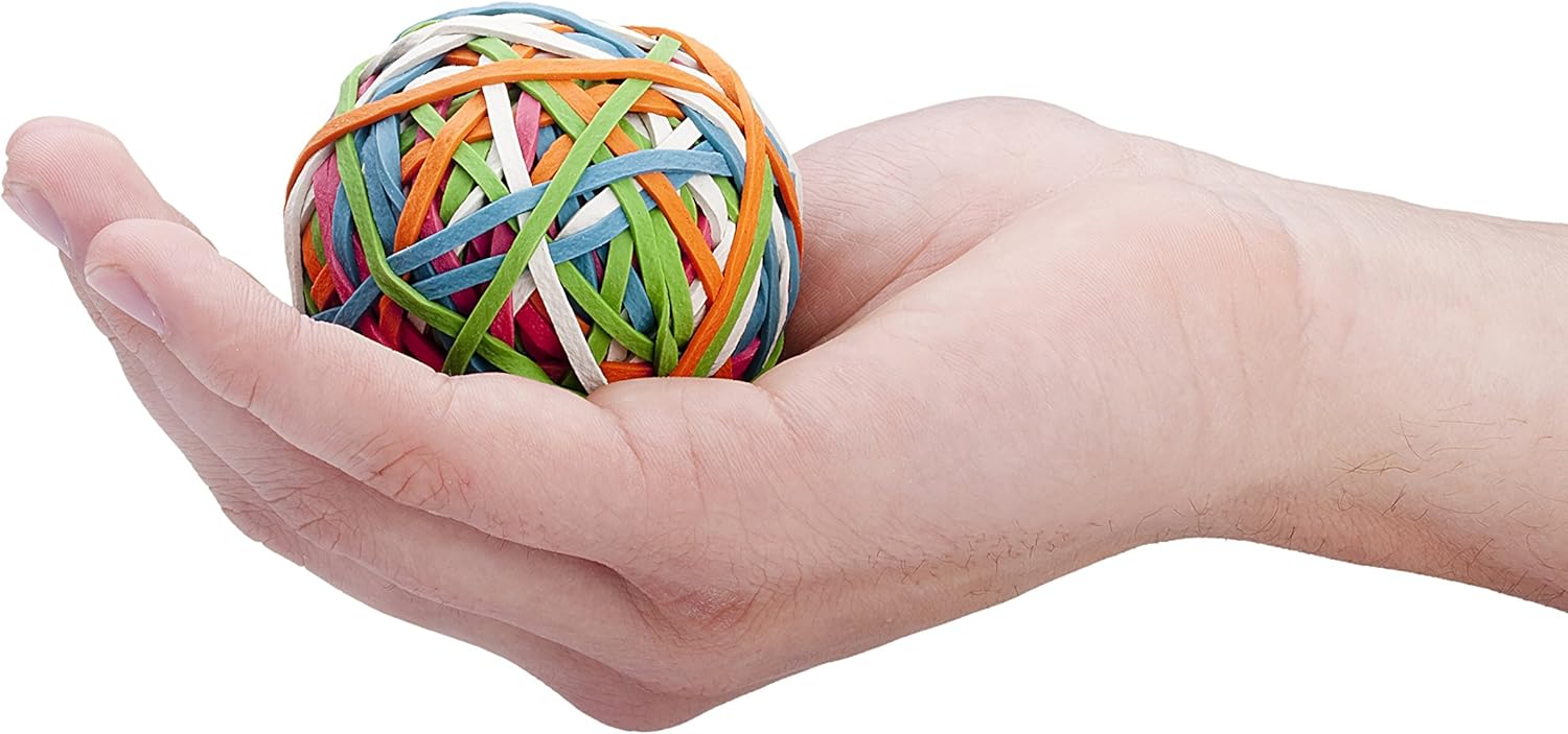 Alliance Rubber Bands Assorted Dimensions 227G/Approx. 400 Rubber Bands, Multi Color, 1/2 lb : Office Products