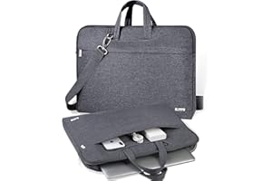 V Voova Laptop Shoulder Bag Carrying Case 17 17.3 inch for Men Women,Slim Computer Sleeve Tablet Cover Compatible with MacBook 17,HP Envy 17/Pavilion 17,Lenovo,Acer Asus Dell Notebook,Grey