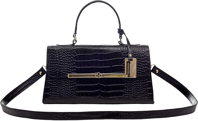 black croc purse