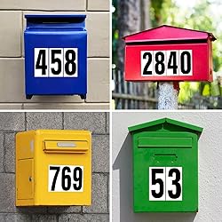 Reflective Number Stickers, 4 Sets 2 Inch Vinyl