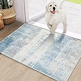 COMSLE Door Mat, Front Door Rug Indoor for Entrance Faux Wool Absorbent Non Slip Modern Throw Rug for Entryway Hallway Muddy Paws - Pet Friendly, 20x32 Inches,Milk Blue Machine Washable