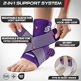 SS Sleeve Stars Ankle Brace with Removable Strap Dark Purple 10-12 in view 3