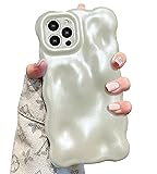 UEEBAI Ripple Case for iPhone 13 Pro, Cute Silver