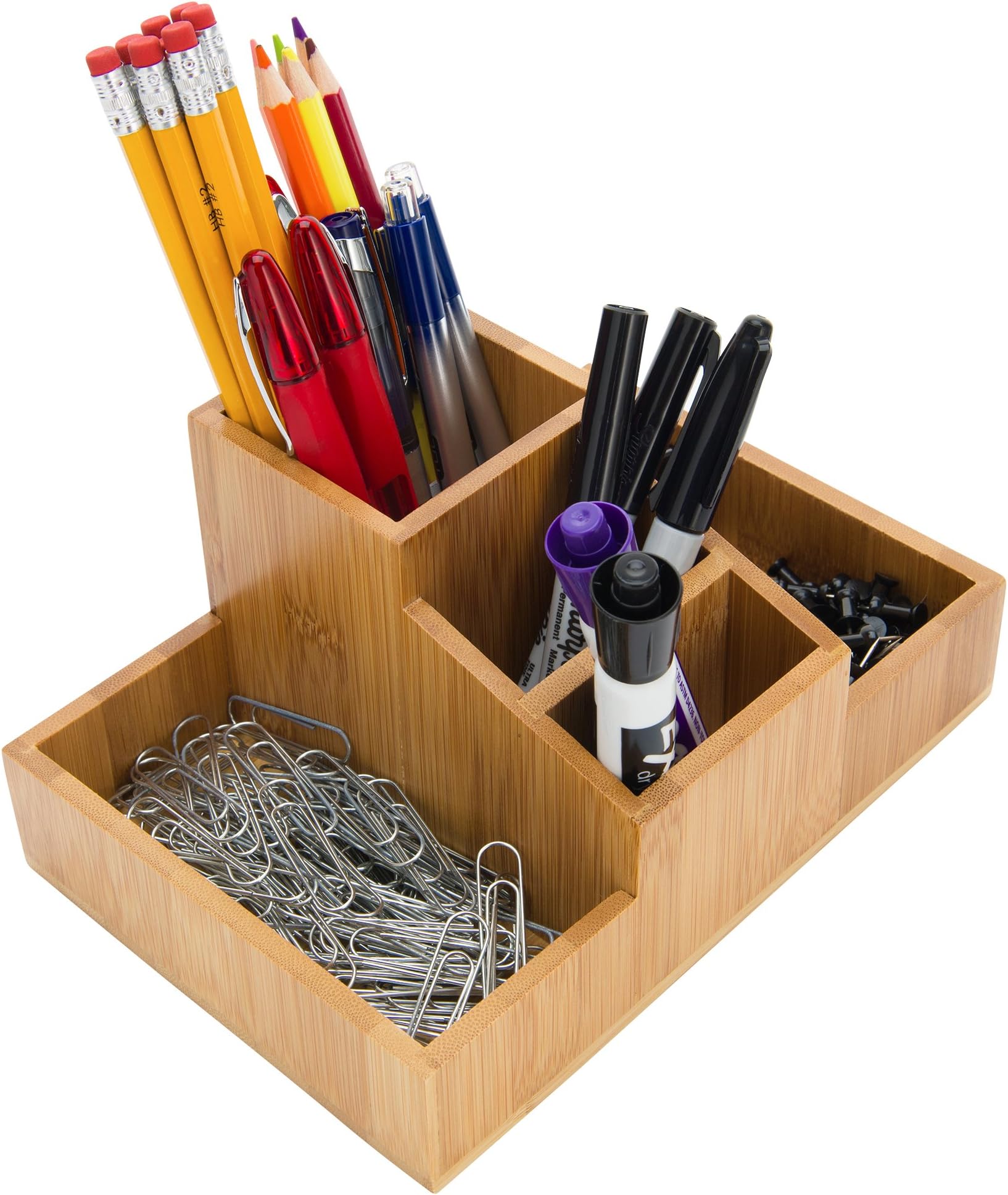 Pen and Accessory Holder by Intriom Bamboo Collection