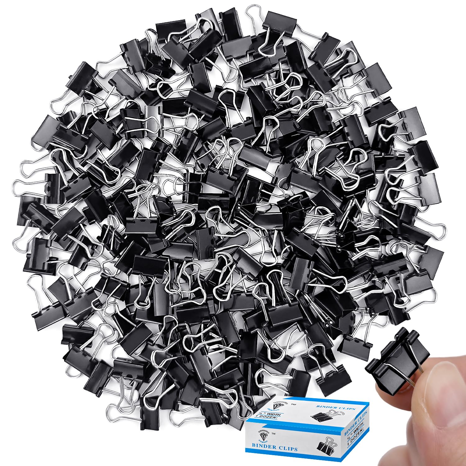Plastic Paper Clips Black