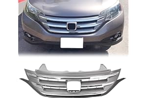 COOVO JMTAAT Front Bumper Grill Compatible with 2012 2013 2014 Honda CRV CR-V EX/EX-L/LX/Touring Sport HO1200211 71121T0GA01ZA Front Upper Hood Grille W/Chrome Molding