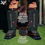 BEAST RAGE Shin Guards Elasticated Sock Padded Leg Instep Protection view 3