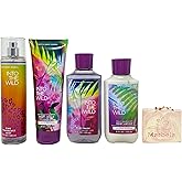 Bath & Body Works Into The Wild Deluxe Gift Set - Fragrance Mist, Body Cream, Body Wash and Body Lotion - with a Himalayan Salts Springs Bar Soap - Full Size