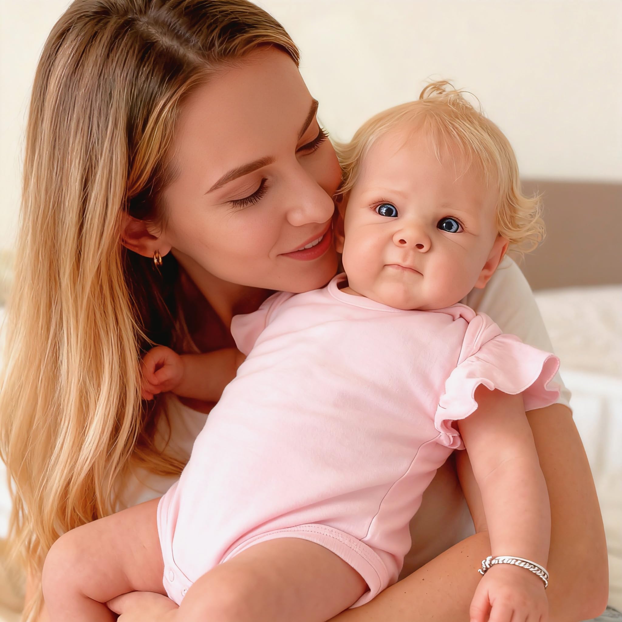 Pinky Reborn Soft Vinyl Silicone 18 Inch 45cm Reborn Baby Dolls Lifelike New Baby Doll Realistic Newborn Dolls Girl Toy Magnet Pacifier Xmas Gift