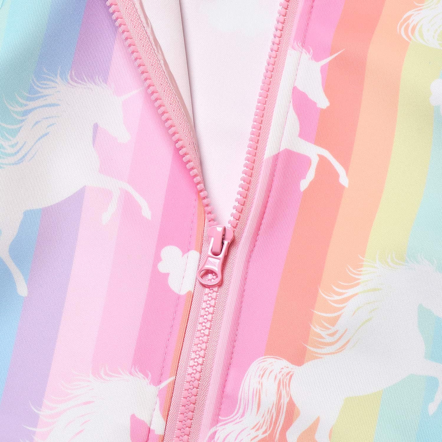 Girls Zip Up Hoodie Jacket Unicorn Sweatshirt with Pockets: Clothing