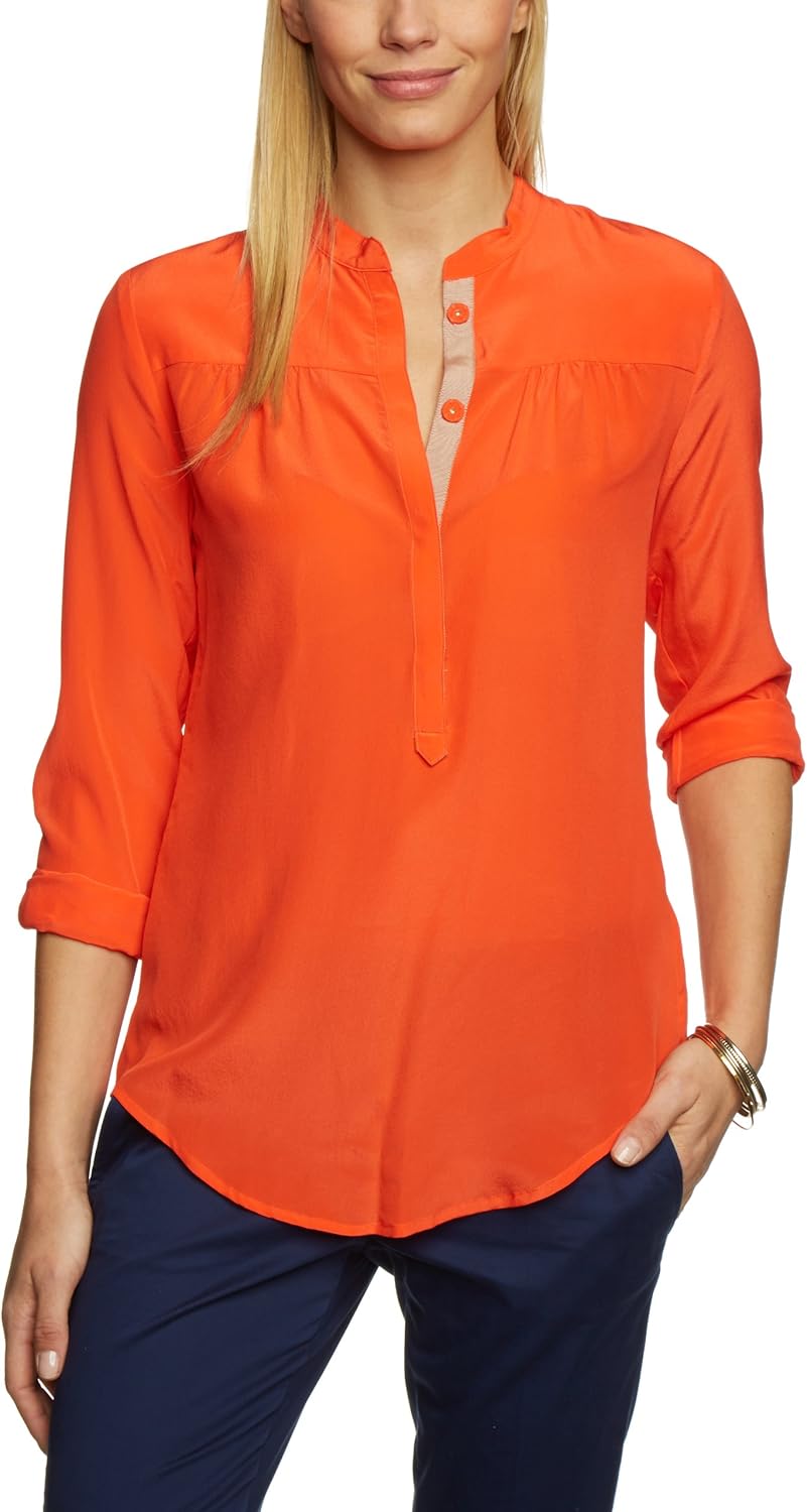 Marc O'Polo Damen Bluse 301 1051 42441, Gr. 34 (XS), Orange (330 Tulip