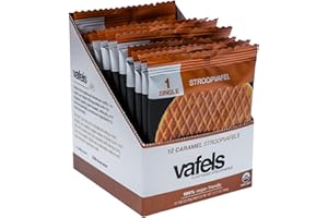 VAFELS Plant-Based Stroopwafel - Organic Stroopwafel for Exercise & Endurance Performance | Vegan | No Artifical Ingredients | Sports Nutrition Waffle & Healthy Snack | (Caramel)