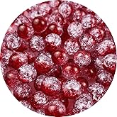300pcs Crackle Acrylic Beads 8mm Crystal Round Crafts Bulk Spacer Beads for Jewelry Making Necklace Bracelet Earrings DIY Jewelry Decoration(Red)