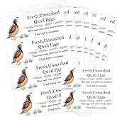SMARSTICKER Unwashed Chicken Quail Duck Egg Carton Stickers 1 * 2.5 inch Farm Fresh Eggs Carton Labels Egg Packaging Handling Instructions Stickers for Farm Fresh Egg Business 120Pcs (Color2)