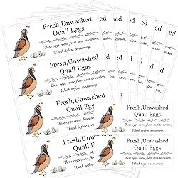 SMARSTICKER Unwashed Chicken Quail Duck Egg Carton