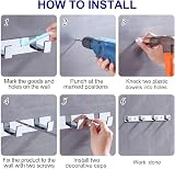 BOOKARROW 4 Chrome Towel Hooks Wall Mount Screw Fixed Door Coat Hanger Rack view 5