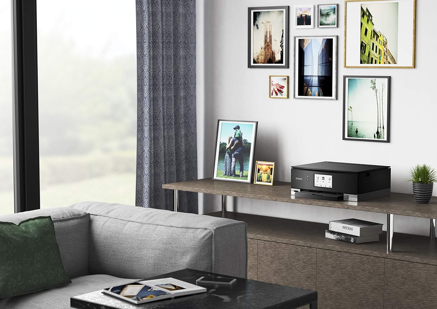 Canon TS8220 Wireless All in One Photo Printer with Scannier and Copier, Mobile Printing, Black,  Dash Replenishment Ready: Electronics