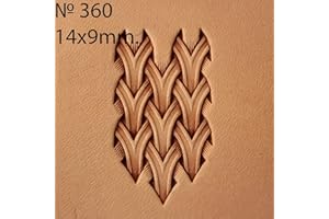 DandS ltd Leather Stamp Tool, Basket Weave, Professional Steel Craft Tool for Leatherworking, Embossing, Carving & Stamping Leather Projects, Belts & DIY Projects Compatible with Mallet #360