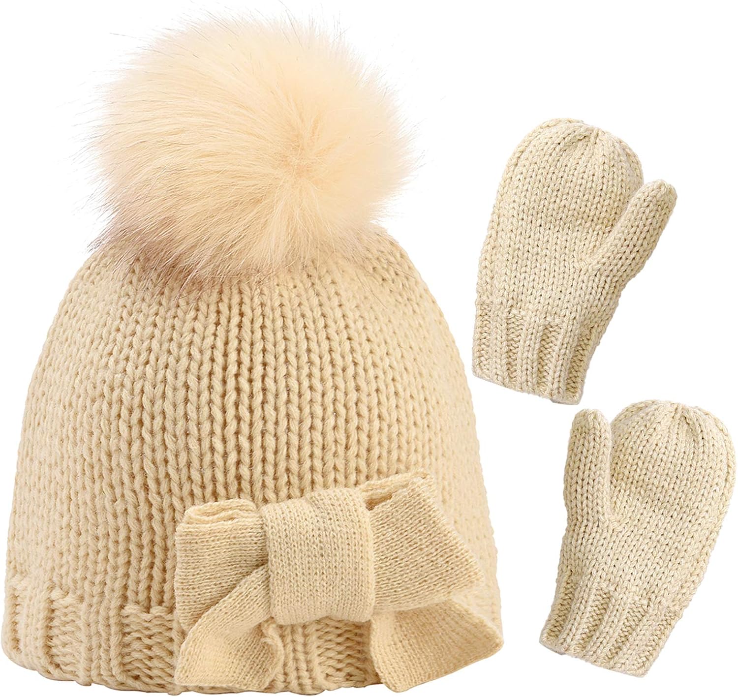 baby girl hat and gloves