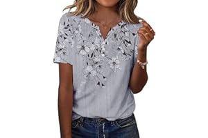 Zeagoo Womens Summer Tops Casual Short Sleeve V Neck Shirts Business Dressy Work Tunic Blouses