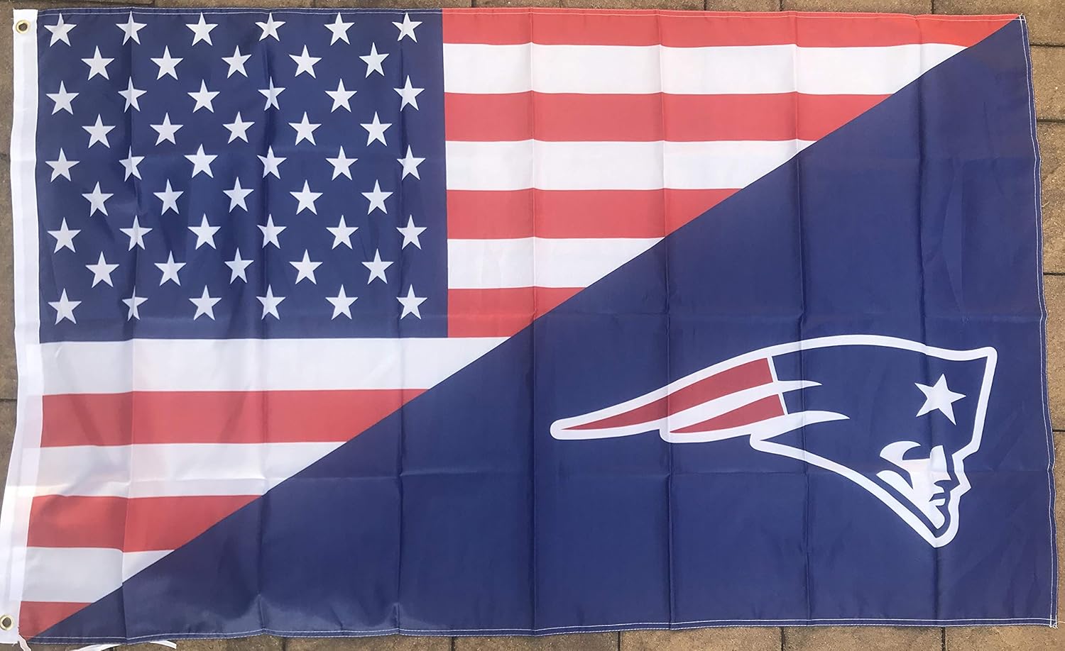 Amazon Com New England Patriots American Flag Banner Flag 5 X 3 Everything Else