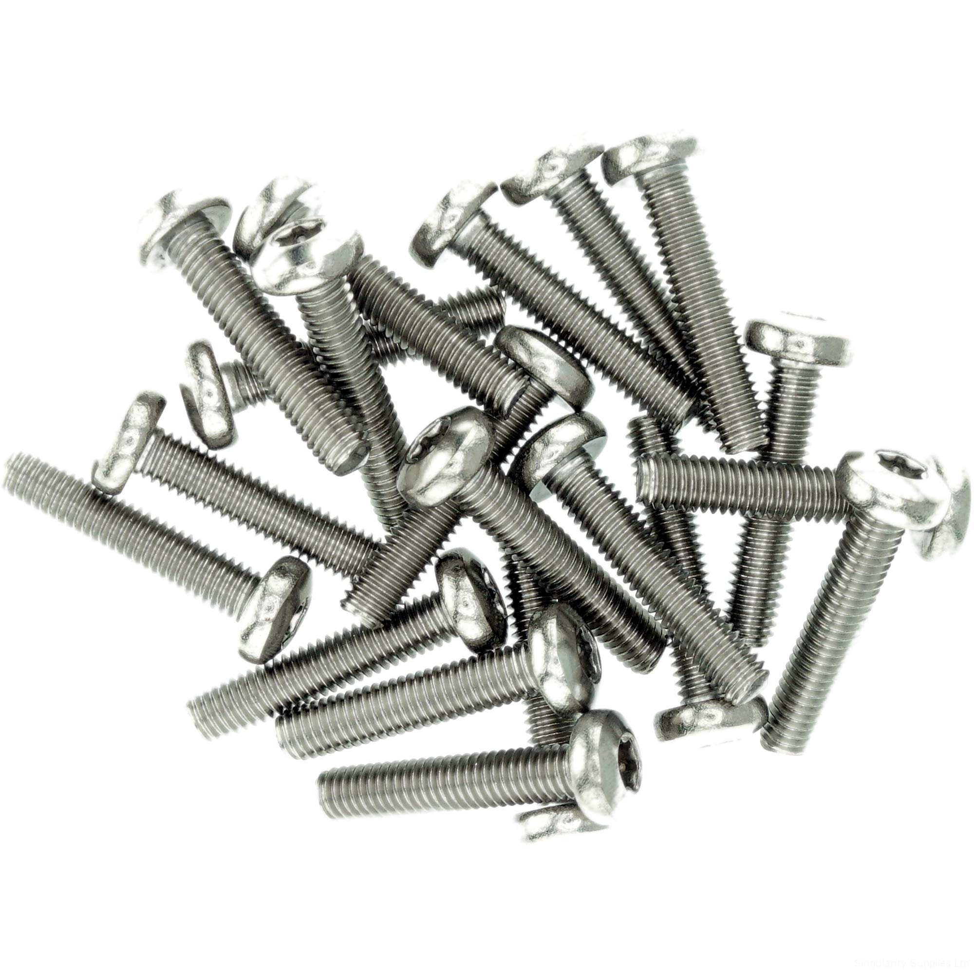 M4 (4mm x 10mm) TX Pan Thread Rolling Screw - Stainless Steel (A2) (Pack of 20)