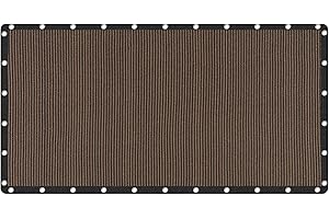 VICLLAX 90% Shade Fabric Sun Shade Cloth with Reinforced Grommets, Outdoor Sun Screen Fabric for Outdoor Patio Garden Pergola Cover Canopy 10x20 FT, Mocha