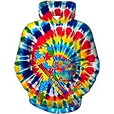 UGTEWXU Kids Tie Dye Hoodie For Boys Girls Outfit Hippes Sweatshirt Clothes 6-16 Years Age