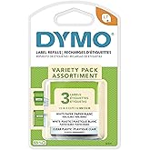 DYMO LT Labels Variety Pack 1/2-Inch x 13-Foot Rolls Black Print 3 Rolls for LetraTag Label Makers
