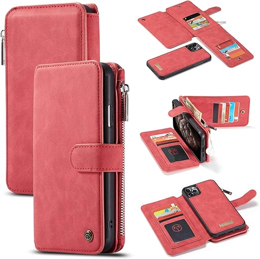 Amazon Com Gfu 2 In 1 Detachable Iphone 11 Pro Max Wallet Case Best Thin Leather Card Holder Magnetic Slim Flip Strap Stand Durable Purse Wallet Case For Iphone 11 Pro Max 19 6 5inch Cool