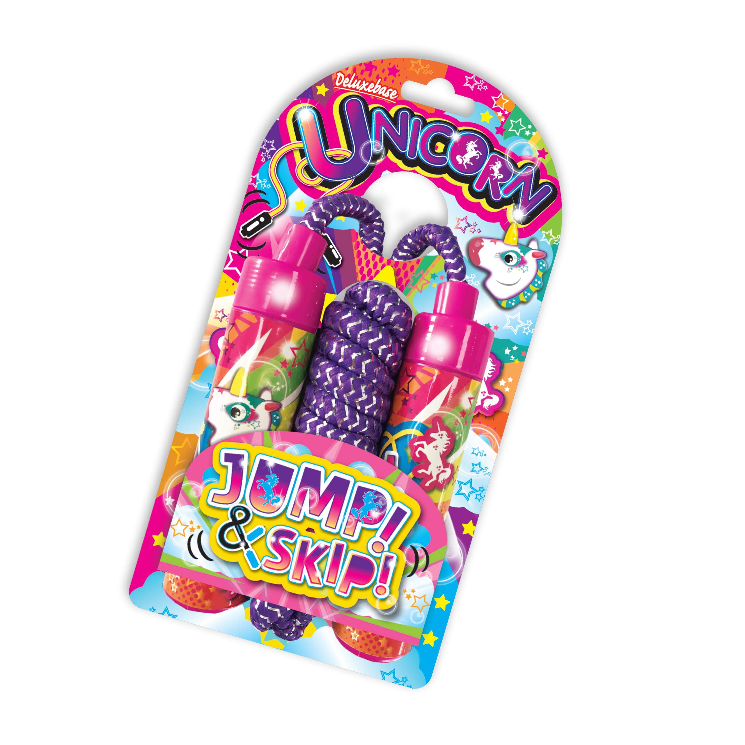 JUMP! & SKIP! Unicorn from Deluxebase.Skipping Rope for Kids with Soft Flexible Jump & Cute Handles, Exercise Equipment for Home, Outdoor Toys, Garden Play & Birthday Gifts