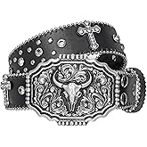 BELTROAD Cowboy Cowgirl Belts for Women Men Western Belts for woman Rhinestone Belt With Western Buckle