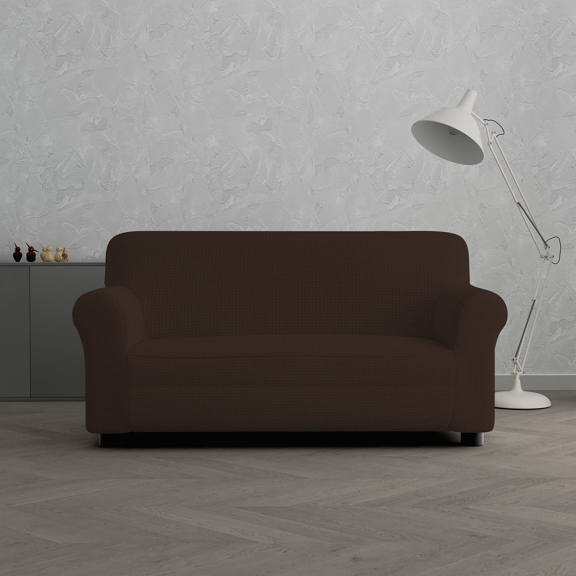 Italian Bed Linen “Iris” Sofa Cover, Brown, 2 Places