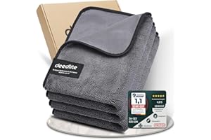 Deedlite Shiny Bath Wipes Shower Cleaning Cloths, Premium Car Drying Towel | Ultra Absorbent Twisted-Loop Design| Microfiber Towel for Car, Shower Cabin, Household