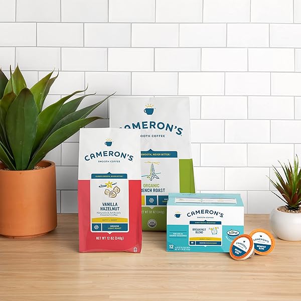 CAMERON’S COFFEE SINGLE SERVE PODS, BREAKFAST BLEND, 12 COUNT (PACK OF 1)