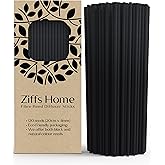 Ziffs Home® 120pcs Black Fibre Reed Diffuser Sticks - 20cm/7.87in x 4mm/0.16in - Thick Reeds Sticks - Fibre Reeds for Diffusers