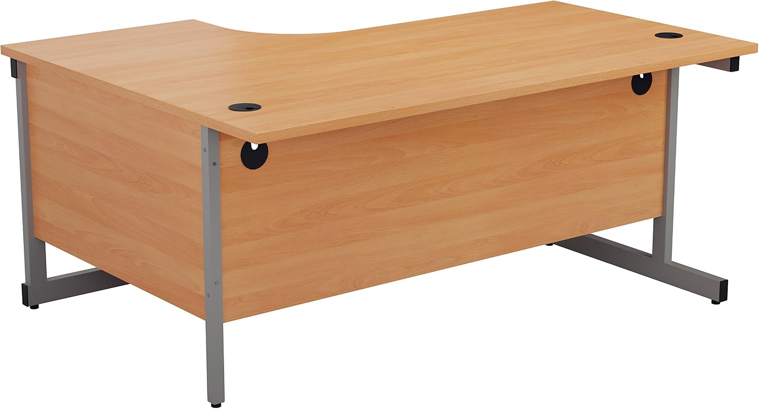 Office Hippo Heavy Duty Right Corner Desk, Strong & Reliable Workstation, Integrated Cable Ports, PC Desk For Office or Home - Image 5